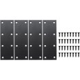 thumbnail image 1 of EcoNesxp P Lot de 4 Supports Droits Plats pack Supports Droits Plats Noir Acier Inoxydable Supports de Réparation, 1 of 5