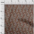 thumbnail image 1 of oneOone Silk Tabby Fabric Leaves & Floral Block Print Fabric By Yard 42 Inch Wide, 1 of 5