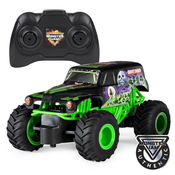 Monster Jam, Grave Digger radiocommandé authentique, échelle 1:24, 2,4 GHz, à partir de 4 ans