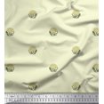 thumbnail image 1 of Soimoi Rayon Fabric Leaves & Floral Block Printed Fabric 1 Yard 56 Inch Wide, 1 of 3