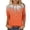 Orange, variant on Womens Summer Tops 3/4 Sleeve Casual Summer Outfits for Women for Daily Wear Office Attire Weekend Outings