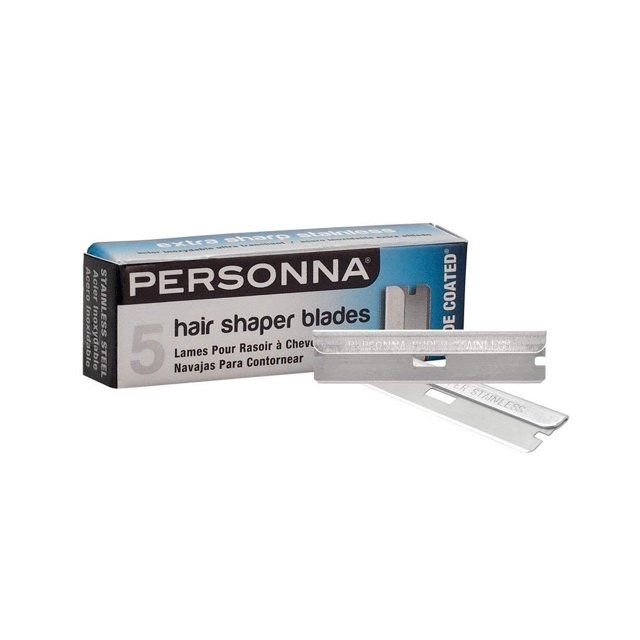 Personna Lames de Coiffage, Enduites de Glisse, Acier Inoxydable Extra Tranchant, Lot de 5