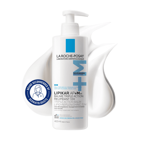 La Roche-Posay Lipikar Balm AP+Max, Baume Corporel Régénérant pour Peau Sèche et Sujette à l'Eczéma, 400 ml