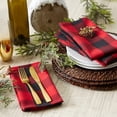 thumbnail image 4 of AMERTEER Plaid Cloth Napkins Set of 6  Polyester Napkins Washable  Oversized Gingham Napkins  Christmas Dinner Napkins for Wedding  Parties  Thanksgiving  Dinner Decor, 4 of 5