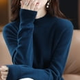 thumbnail image 4 of 2025 Femmes Pur Manches Longues Manches Longues Hauts pour Femmes Col Rond Doux Chaud Long pour Hommes Chandail Tricot Automne, 4 of 4