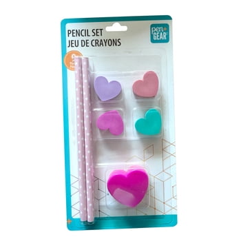 Pen + GEAR 9pk Pencil Set ( 4 Pencil + 4 Eraser +1 Sharpener)  pack in Blister Card