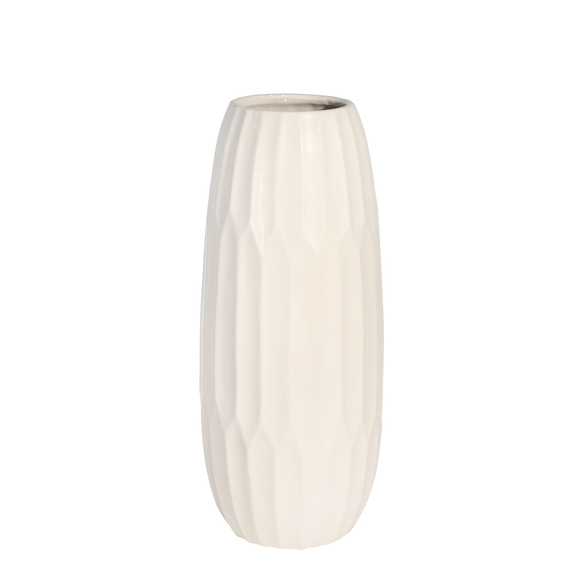 Sagebrook Home Vase en Céramique 14 Pouces, Blanc