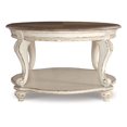 thumbnail image 3 of Bowery Hill Table Basse Ovale en Blanc Éclaté et Brun, 3 of 8