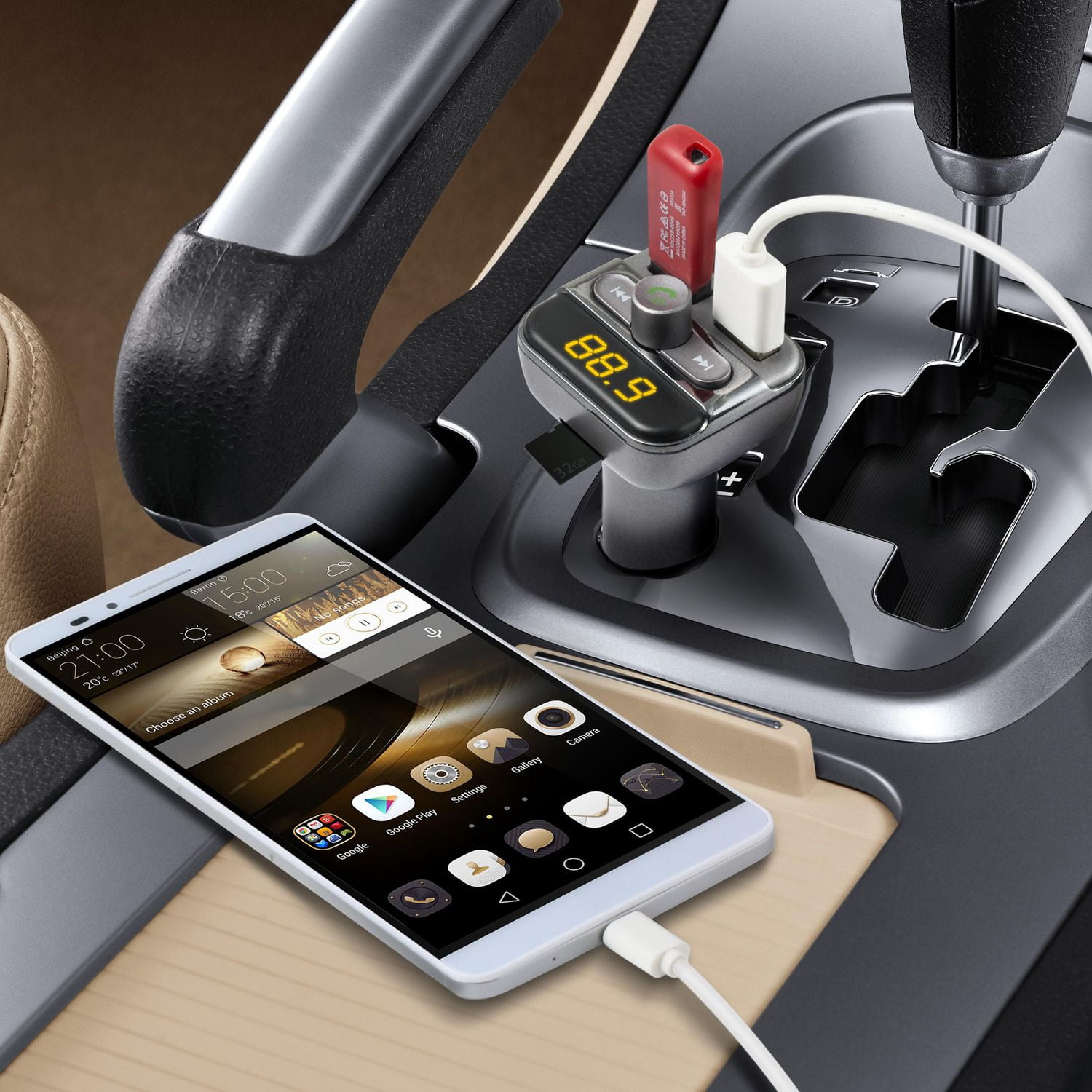 Émetteur Bluetooth Technaxx FMT900BT - Gris