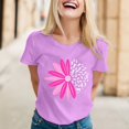 thumbnail image 2 of TSADFHJI Tuniques pour Femmes à Encolure Carrée T-Shirt Imprimé à Manches Courtes à Col Rond pour Femmes Haut Blouse TTTG Violet, 2 of 5
