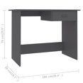 thumbnail image 4 of vidaXL Desk Grey 100x50x76 cm Engineered Wood, 4 of 4