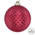 thumbnail image 2 of Vickerman N188421D Boule de Noël Rouge Durian Pailletée 2.75 Po. 12 par Sac, 2 of 3