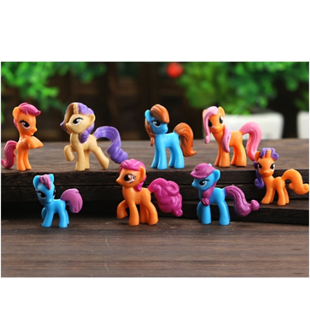 Birthday Cake Decoration, Pack of 8 Unicorn Cake Decoration Mini Figures Set, Unicorn Birthday Cake Decoration, Cake Unicorn Topper, Cartoon Cake Topper for Children