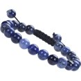 thumbnail image 1 of ORUYROP Massive Beads Natural 8mm Gemstone Bracelets Healing Power Crystal Macrame Adjustable 7-9 Inch, 1 of 5