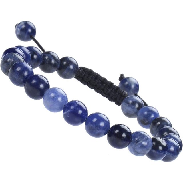 ORUYROP Massive Beads Natural 8mm Gemstone Bracelets Healing Power Crystal Macrame Adjustable 7-9 Inch