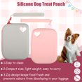 thumbnail image 2 of Thinsony 2pcs Dog Treat Pouch Safe Ingredients Durability And Easy To Clean For Training Grey+Pink 1Set, 2 of 6
