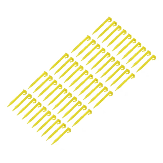 Plastic Tent Peg, Sand Stake High Strength ABS Excellent Holding Power Serrated Design For Landscape Yellow