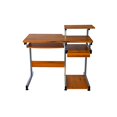 thumbnail image 2 of Techni Mobili Heavy Duty MDF PVC Complete Computer Workstation Desk, Woodgrain, 2 of 4