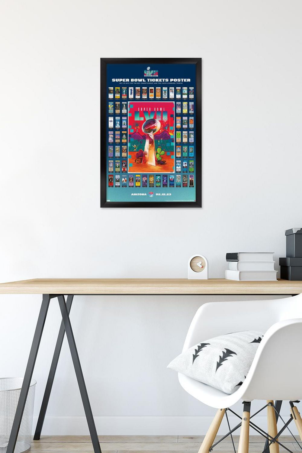 NFL League - Super Bowl LVII Ticket Collage Wall Poster, 22.375" x 34"