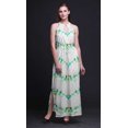 thumbnail image 4 of Bimba Tie-Dye Ladies Crew Neck Waist String Print Maxi Dress with Side Slits Summer Wear-Large, 4 of 6