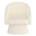 thumbnail image 2 of Modern Boucle Fabric Accent Chair - Ivory, 2 of 8