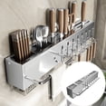 thumbnail image 1 of EGNMCR Hook Rack For Kitchen Utensils Kitchen Shelf Hanging With Towel Rack Multi-Use Kitchen Organizer With Utensil Rack Stainless Steel Wall Mounted Spice Rack Kitchen Shelf, 1 of 6