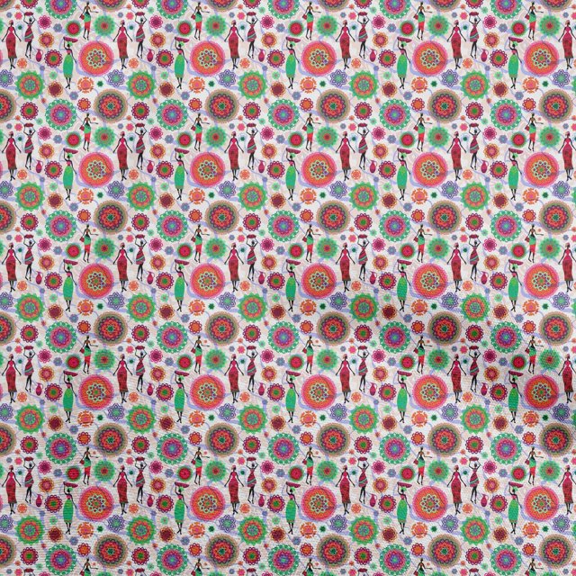 oneOone Cotton Flex Orange Fabric African Craft Projects Decor Fabric Printed By The Yard 40 Inch Wide