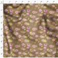 thumbnail image 4 of Soimoi Brown Rayon Fabric Leaves & Grandiflora Roses Floral Printed Craft Fabric by the Yard 56 Inch Wide, 4 of 5