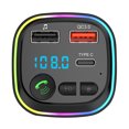 thumbnail image 4 of cpengpj Clearance Car Bluetooth 5.0 Wireless Handsfree Car FM Transmitter Receiver Radio MP3 Adapter Player 2 USB+PD Charger Kit, 4 of 9