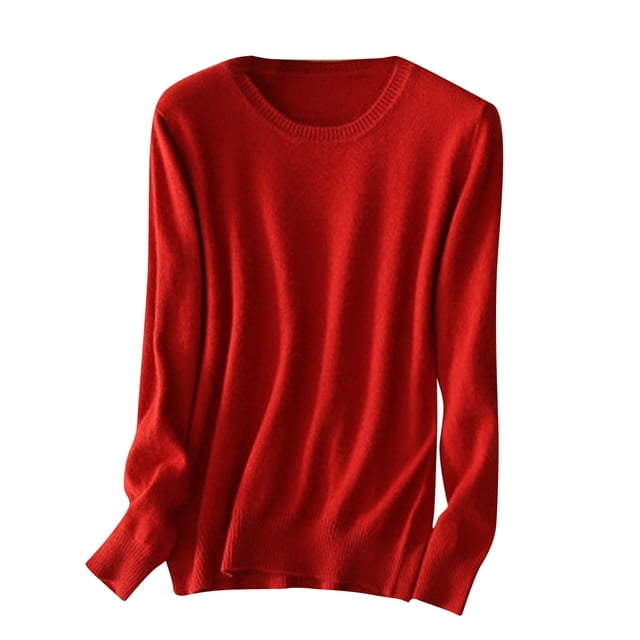 AherBiu Womens Long Sleeve Tops Basic Layer Top Tees Shirt Solid Color Crewneck Comfy Blouse