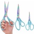 thumbnail image 2 of Xingzhi 3pcs Stainless Steel Sewing Scissors Set High Precision Cutters For Tailors And Crafters Sharp Pastel purple, 2 of 6