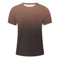thumbnail image 4 of QATAINLAV Mens Short Sleeve Shirts Casual Gradient Color Loose Pullover Summer Fashion Workout Muscle Fit Tshirt Basic Tee Tops Gold S Lightning Prime Sales, 4 of 5