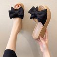 thumbnail image 2 of Leutsin Women Bowknot Beach Summer Slippers Platform Slope Heels Plus Size Shose, 2 of 6
