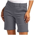 thumbnail image 2 of CFLVAEK Shorts pour Femmes Shorts en Sergé Extensible Taille Fine à Enfiler Coupe Régulière Shorts de Randonnée Été Décontractés avec Poches en Liquidation Gris Foncé S, 2 of 9