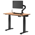 thumbnail image 1 of Desky Bureau Assis-Debout Mini Double - Chêne Prime / 44 x 24 Pouces / Noir Mat, 1 of 10