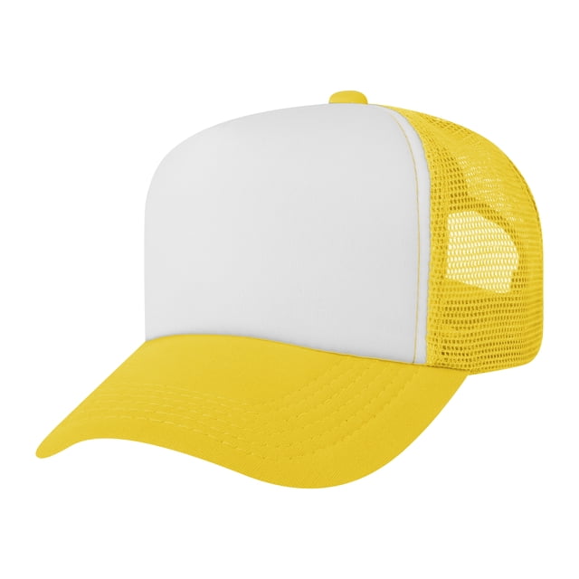 TOPTIE Adult 5 Panel Trucker Hat Foam Front Mesh Back Baseball Cap