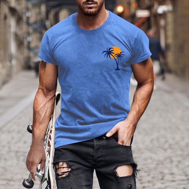 Mefallenssiah Hauts pour Hommes, Liquidation T-Shirt à Manches Courtes Imprimé Col Rond Mode Décontractée Manches Courtes