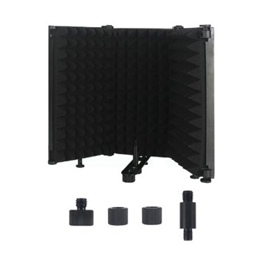 Microphone Réglable 3 Panneaux Bouclier d'Isolation Pliable Enregistrement Studio Filtre Micro Éponge Bouclier Insonorisant
