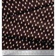 thumbnail image 2 of Soimoi Brown Silk Fabric Christmas Tree Print Sewing Fabric Yard 42 Inch Wide, 2 of 3