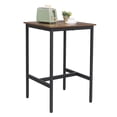 thumbnail image 1 of VASAGLE Bar Table, Small Kitchen Dining Table, High Top Pub Bar Height Cocktail Desk for Living Room Party, Sturdy Metal, 23.6 x 23.6 x 36.2 Inches for Narrow Spaces, Rustic Brown and Black, 1 of 8