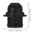thumbnail image 2 of AMERTEER 2 Pcs E26 Light Sockets Black Medium Screw Base Retro Lamp Holder Replacement Diy Making Light Bulbs Socket Covers Pendant Lamp Holder For Home, 2 of 8