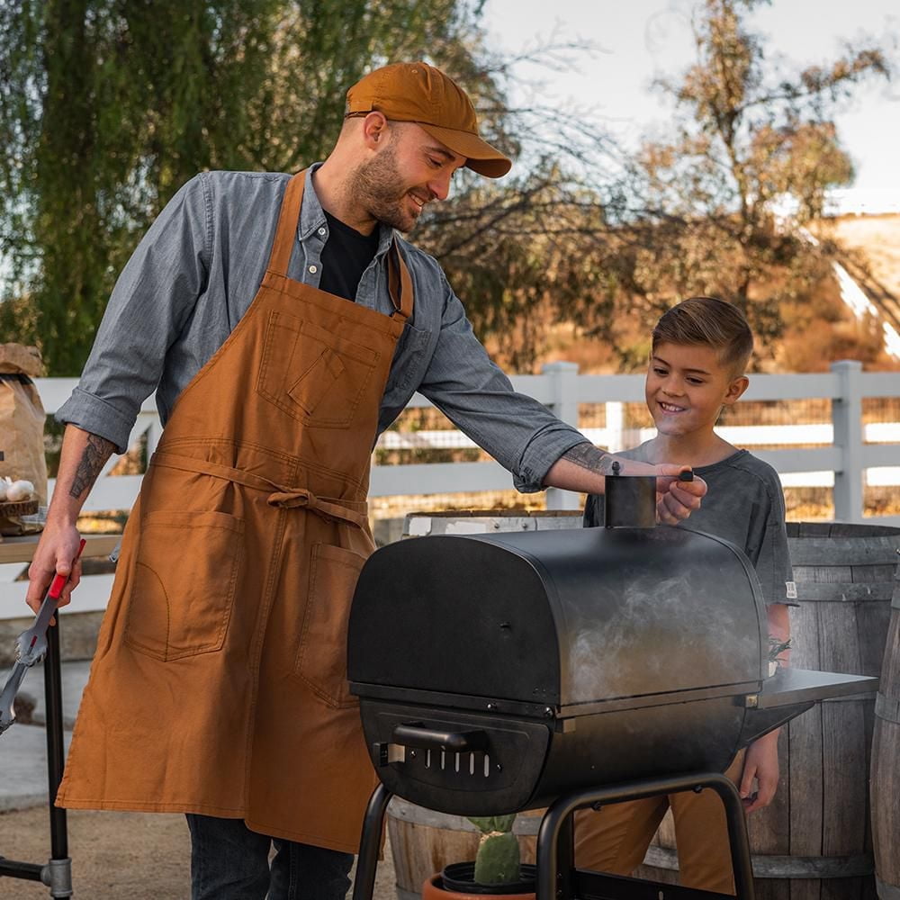 Barbecue à charbon de bois tonneau de 44,5 cm, noir