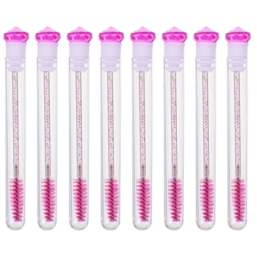 Shisuyan 8pcs DIY Lash Wand Tubes Set Mascara Wand Eyelash Brushes Empty Diamond Tubes
