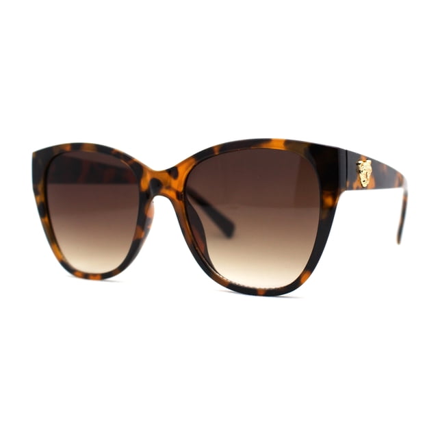 Timeless Classic Slick Oversize Cat Eye Mod Chic Plastic Sunglasses Tortoise Brown