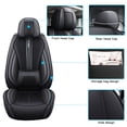 thumbnail image 3 of Maidao Car Seat Covers Full Set Leather for Mercedes-Benz for E350 2000-Present 5 Seats Waterproof Front Rear Cushion Protector Black, 3 of 8