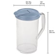 thumbnail image 3 of Sterilite 2 Quart Plastic Hinged Pitcher with Comfort Grip Handle, Blue, 6-Pack, 3 of 9