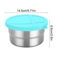 thumbnail image 3 of Boîte à Collations en Acier Inoxydable avec Couvercle en Silicone - Contenant de Rangement Alimentaire Hermétique Scellé Portable à Compartiments Divisés pour Collations, Bleu Ciel, JKODE, 3 of 9