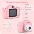 thumbnail image 3 of Mini Cartoon Kids Digital Camera 1080P Digital Video Camera for Kids Dual Lens 2.0 Inch IPS Screen Built-in Battery Cute Photo Frames Interesting Games with Neck Strap Birthday Christmas Gift for, 3 of 9