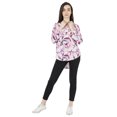 thumbnail image 2 of Inkmeso Haut Décontracté Élégant à Manches Longues Imprimées pour Femmes, T-Shirt d'Été Basique Confortable, 2 of 7