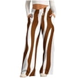 thumbnail image 1 of Pantalon pour Femmes, Pantalon Grand à Cordon pour Femmes à Rayures Tendance Imprimées, 1 of 4